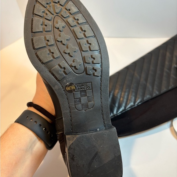 Vince Camuto Black Over the Knee Boots Quilted Design - Picture 8 of 8